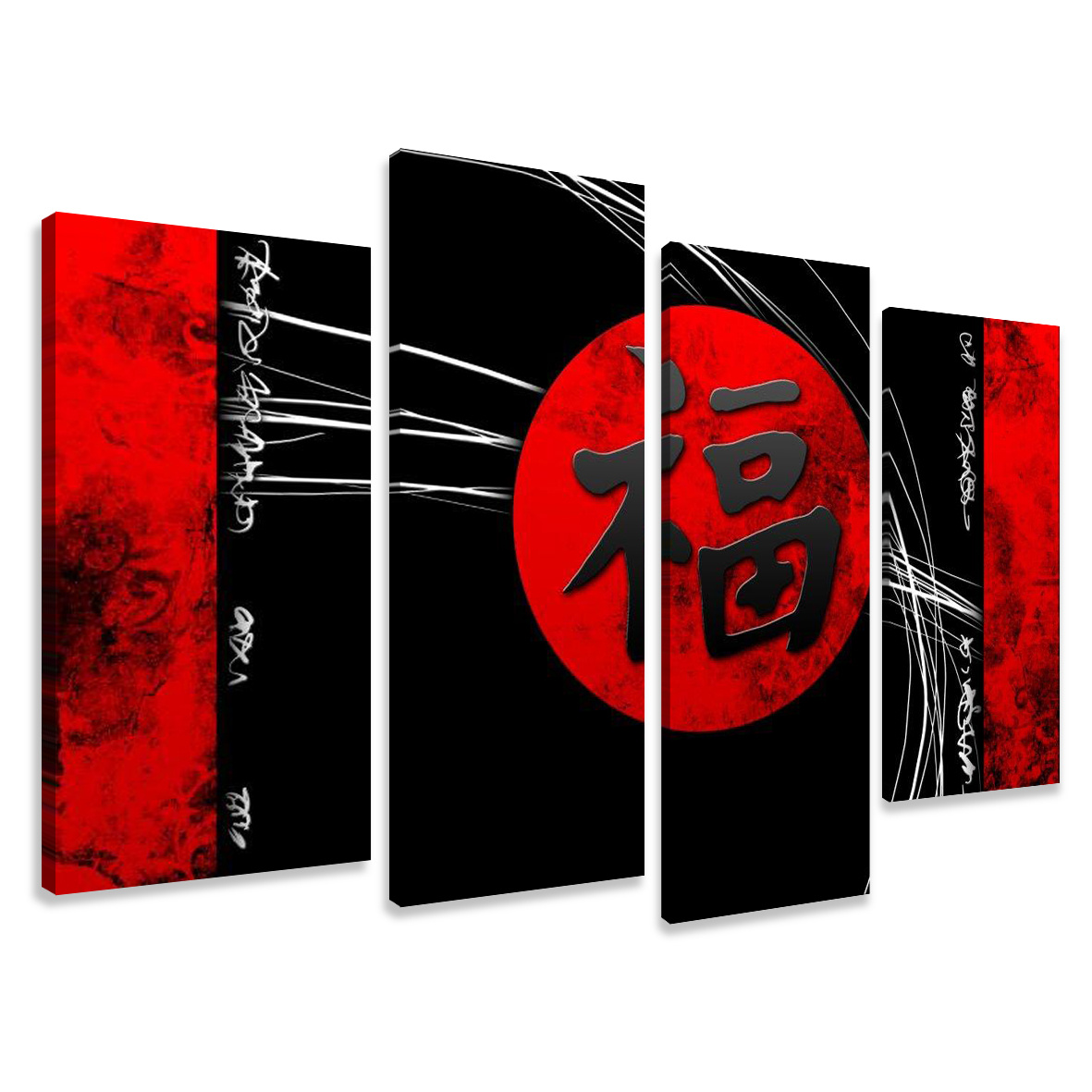 Image of Framed 120 X 80 Cm China Picture – Modern Art Print On Canvas | Wall Art For Living Room & Lounge | Elegant Canvas Picture – Art. No. 6172