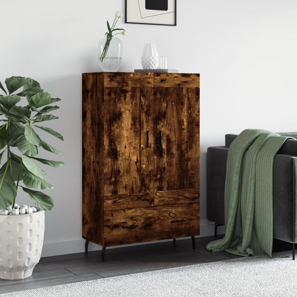 Vidaxl , Sideboard With Storage, Cabinet, Dresser For Living Room, Modern Smoked Oak Wood Composite
