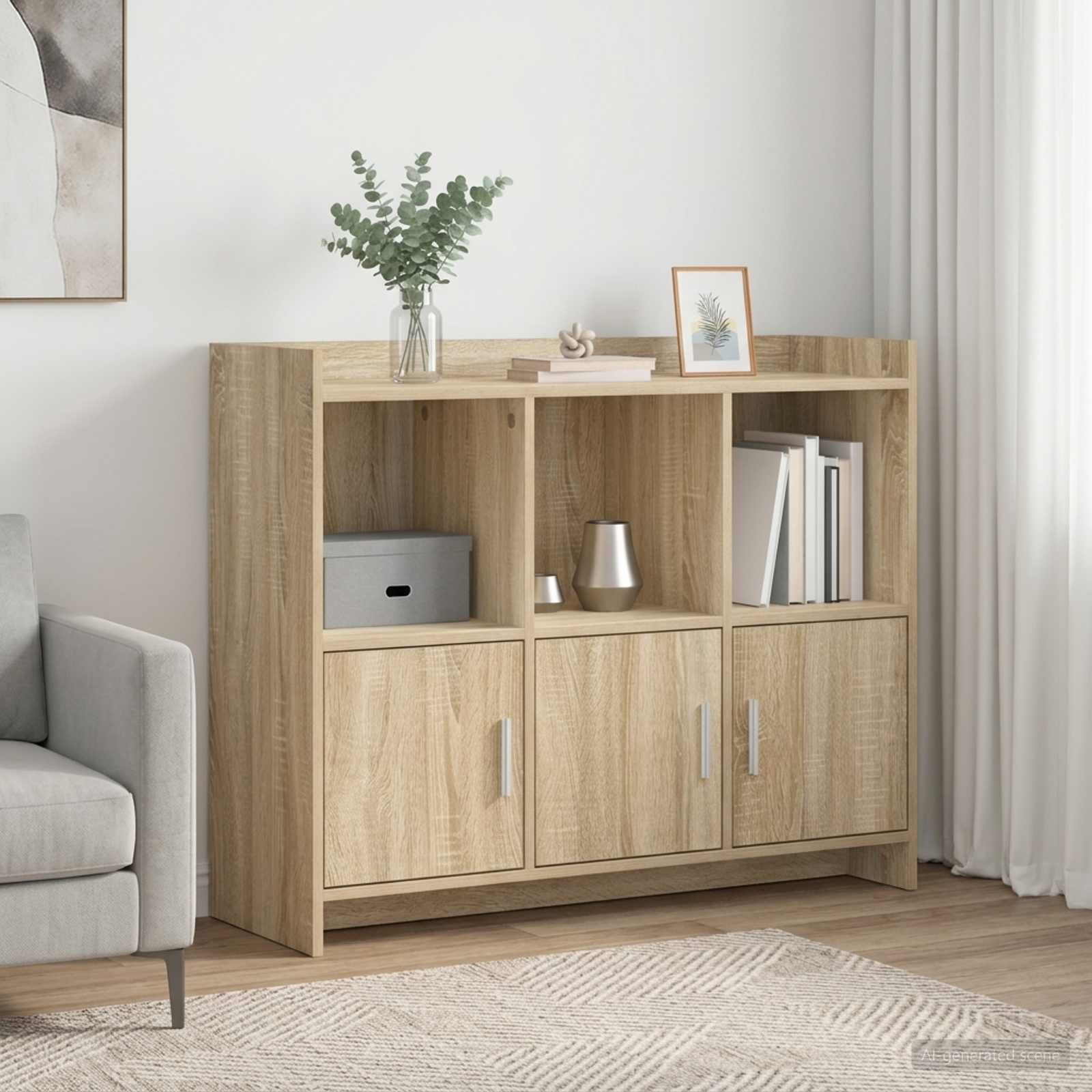Image of Sideboard Storage Furniture Dining Room Furniture Living Room Furniture Hallway Sideboard Rectangular Furniture Cabinet Made Of Wood Storage Cabinet For Indoor Use