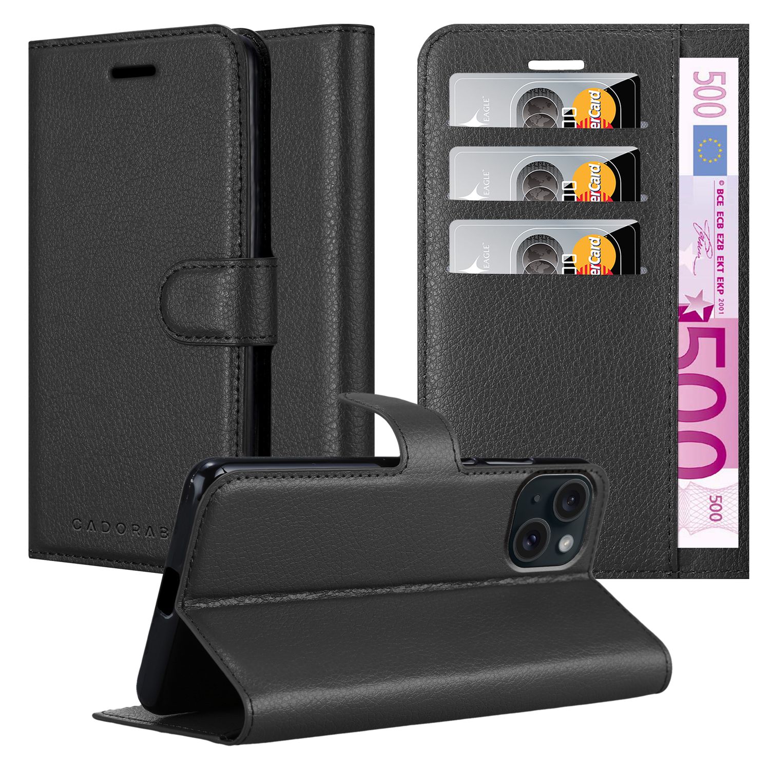 Compatible For Iphone 15 Case Protective Cover With Magnetic Closure, Stand Function And Card Slot Flip Case Cover Phone Case Book Bag