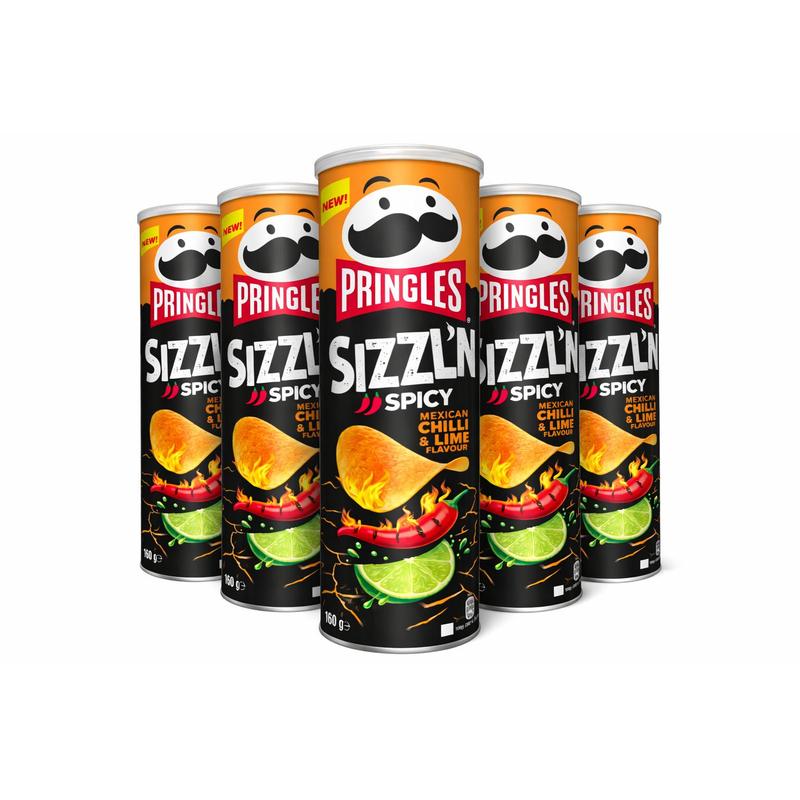 Pringles Sizzl'n Spicy Mexican Chilli & Lime 5 X 160g
