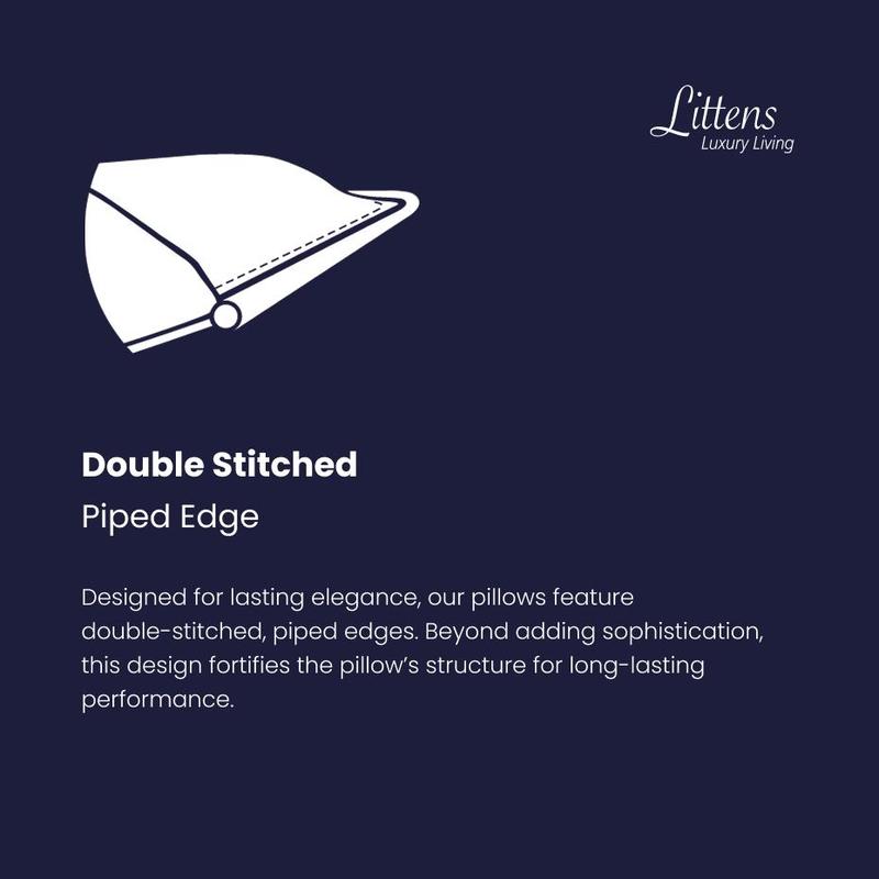 Littens Essentials 56 Pocket Sprung Pillow, Side Sleeper, Firm Support, Luxury, Orthopaedic, Hollowfibre 230TC Cotton, Piped Edge, UK Made 48cm x 74cm