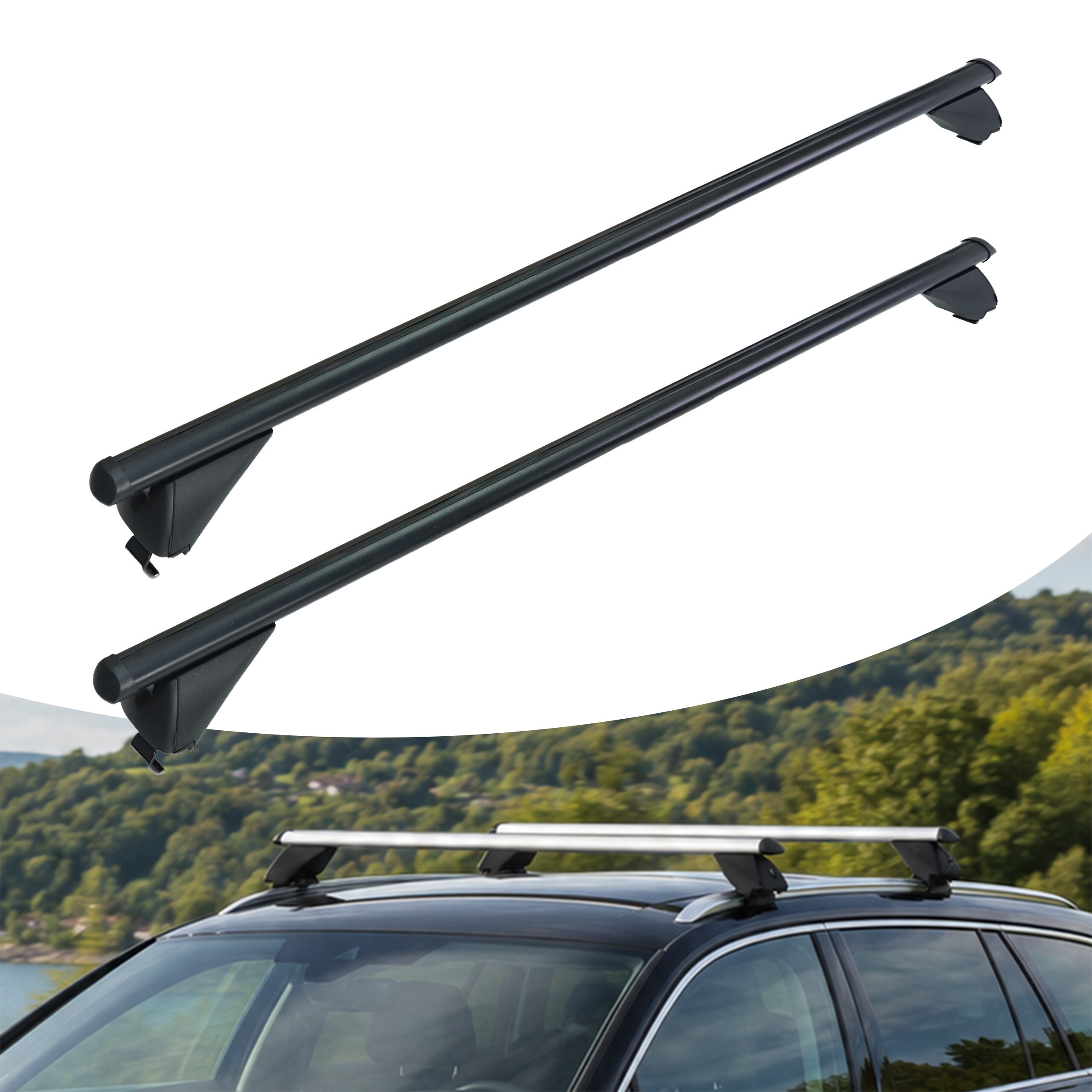 Image of 2 Racks In Black - 124 Cm
