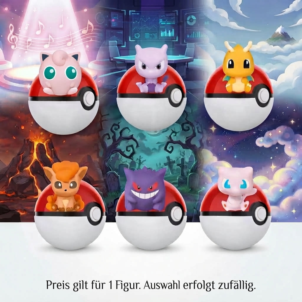 TEMU FUNISM Palmsize Vol. 3 – Boîte Noire Mystère avec Minifigurine dans une Pokéball
