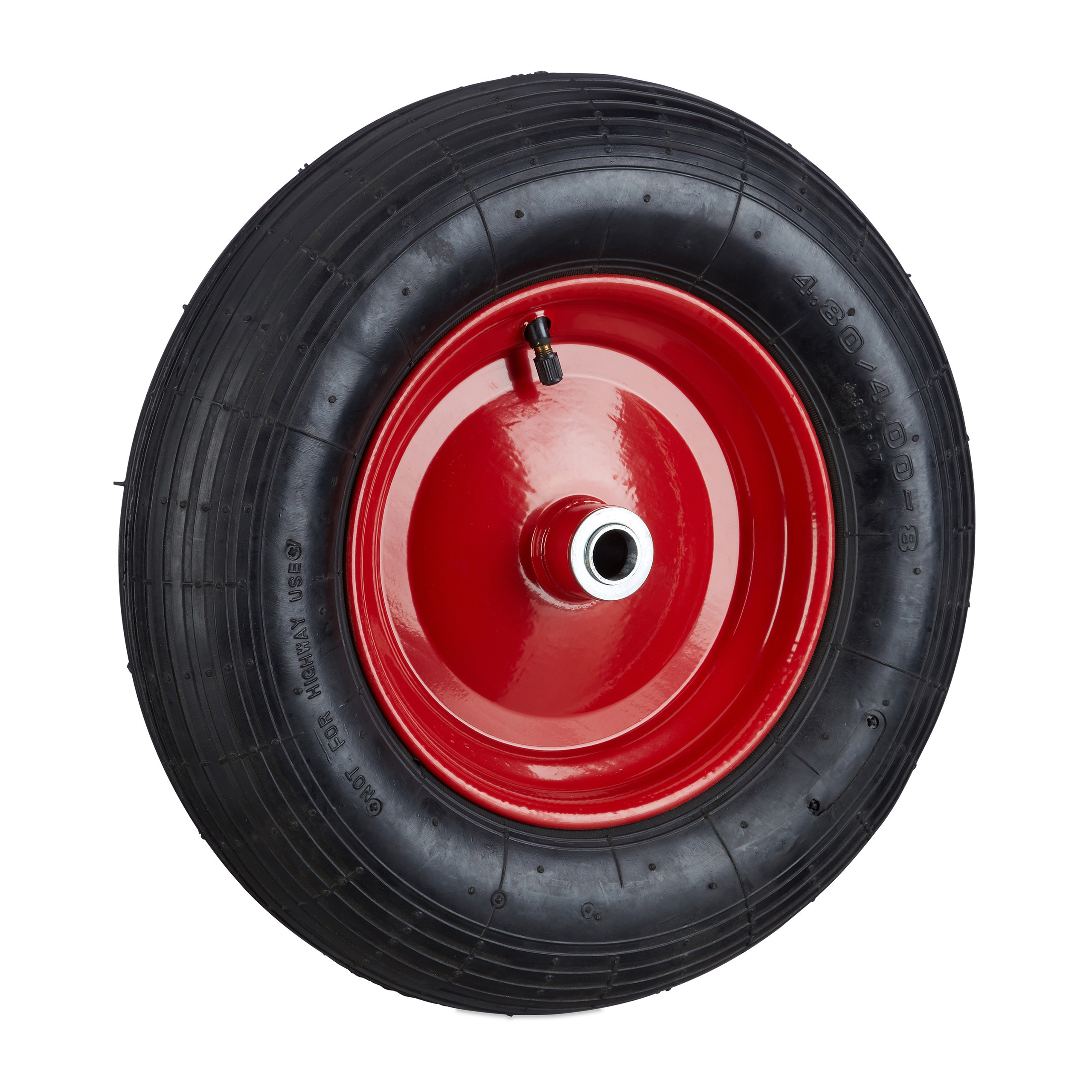TEMU Wheelbarrow Wheel 4.80 4.00 8 In Black Red