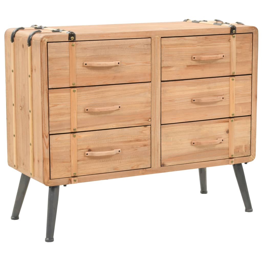Vidaxl Solid Wood Drawer Cabinet Pine 91x35x73 Cm