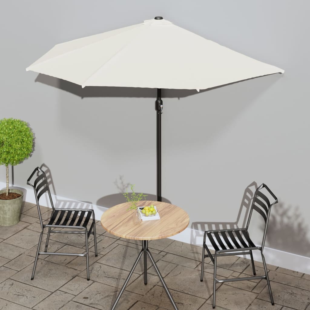 

Parasol de balcon avec mât en aluminium 270x144 cm