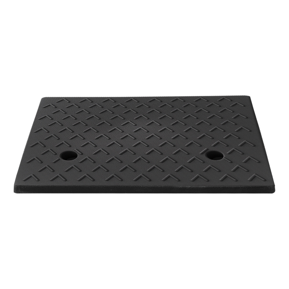 2PCS Black Rubber Ramp Threshold Step Mat for Vehicles