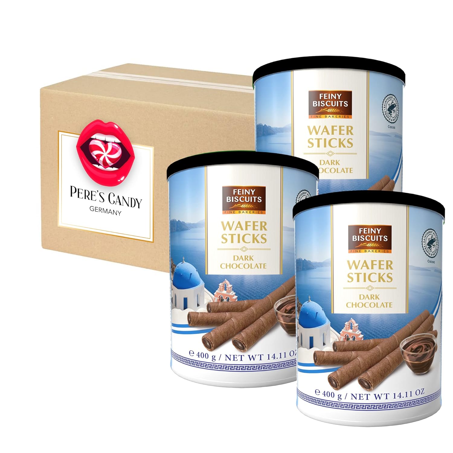 Dark Chocolate Wafer Sticks 3x400 G