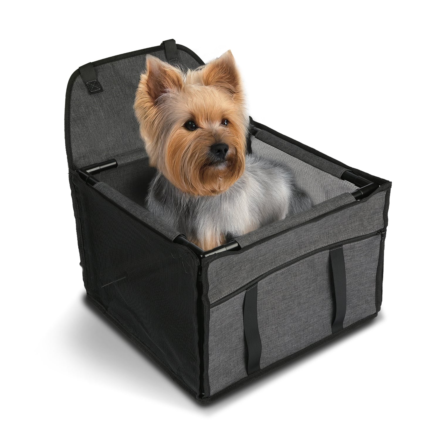 TEMU Seggiolino Auto per Cani Piccoli 39x39 H28cm con Gancio di Sicurezza