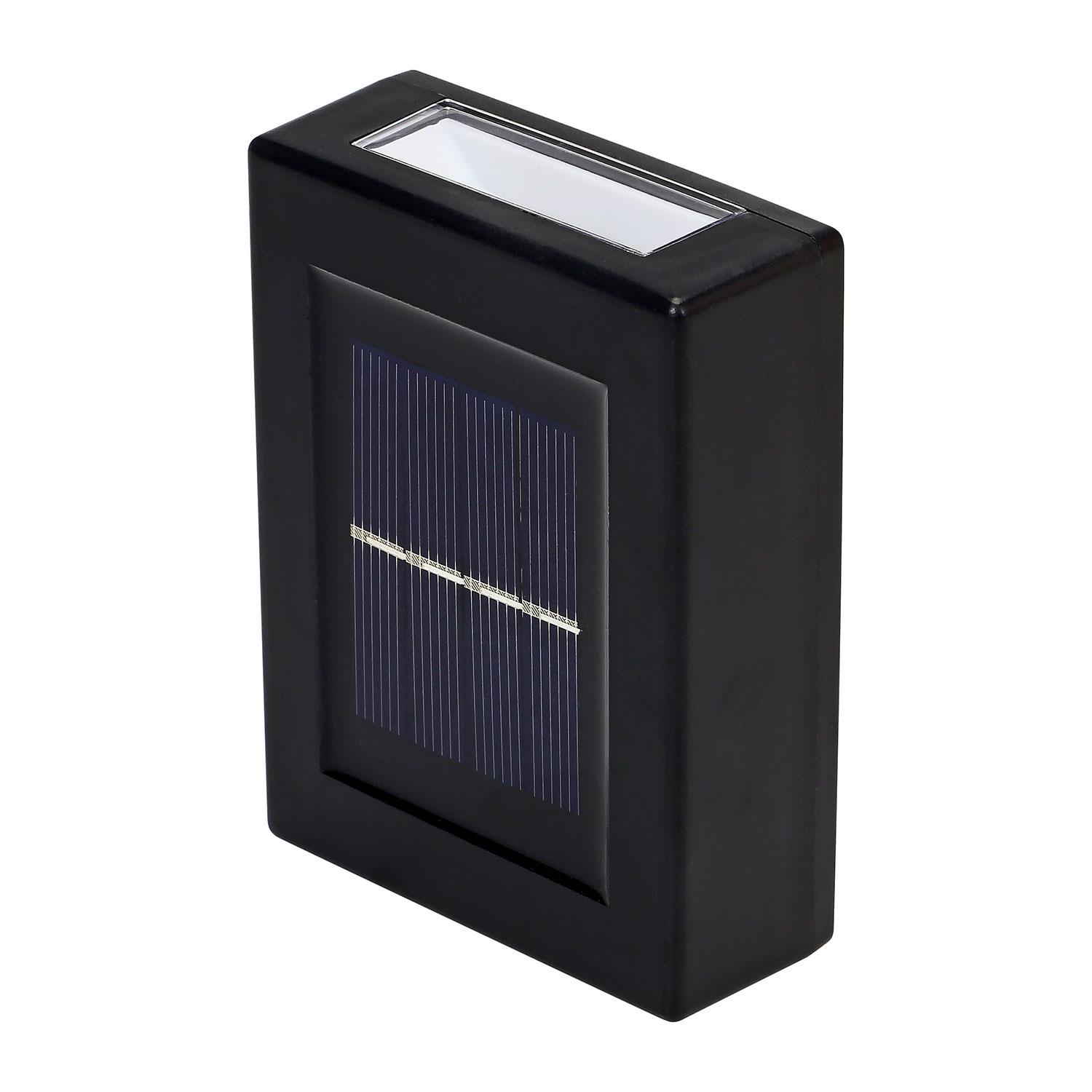 taylor brown 4 pack solar wall lights outdoor   down ip65 waterproof warm white for garden fence pathway decor details 6