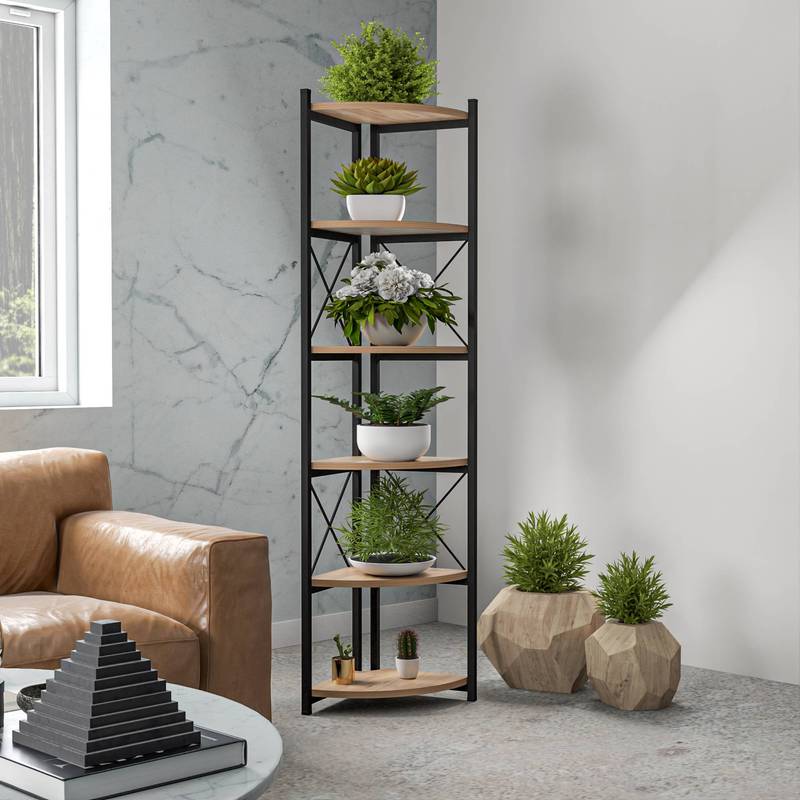 Ulfborg Wooden Plant Stand With 6 Shelves 160x30x30 Cm