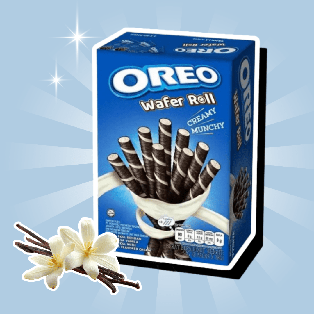 1x Vanilla Cream Filled Wafer Rolls – 1x54g – Crispy Wafer With Vanilla Cream