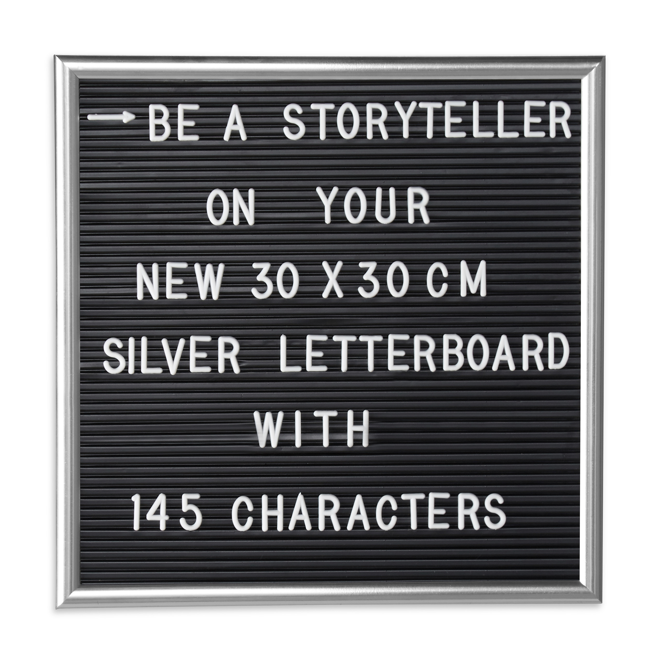 Letterboard In Silber - 30 X 30 Cm