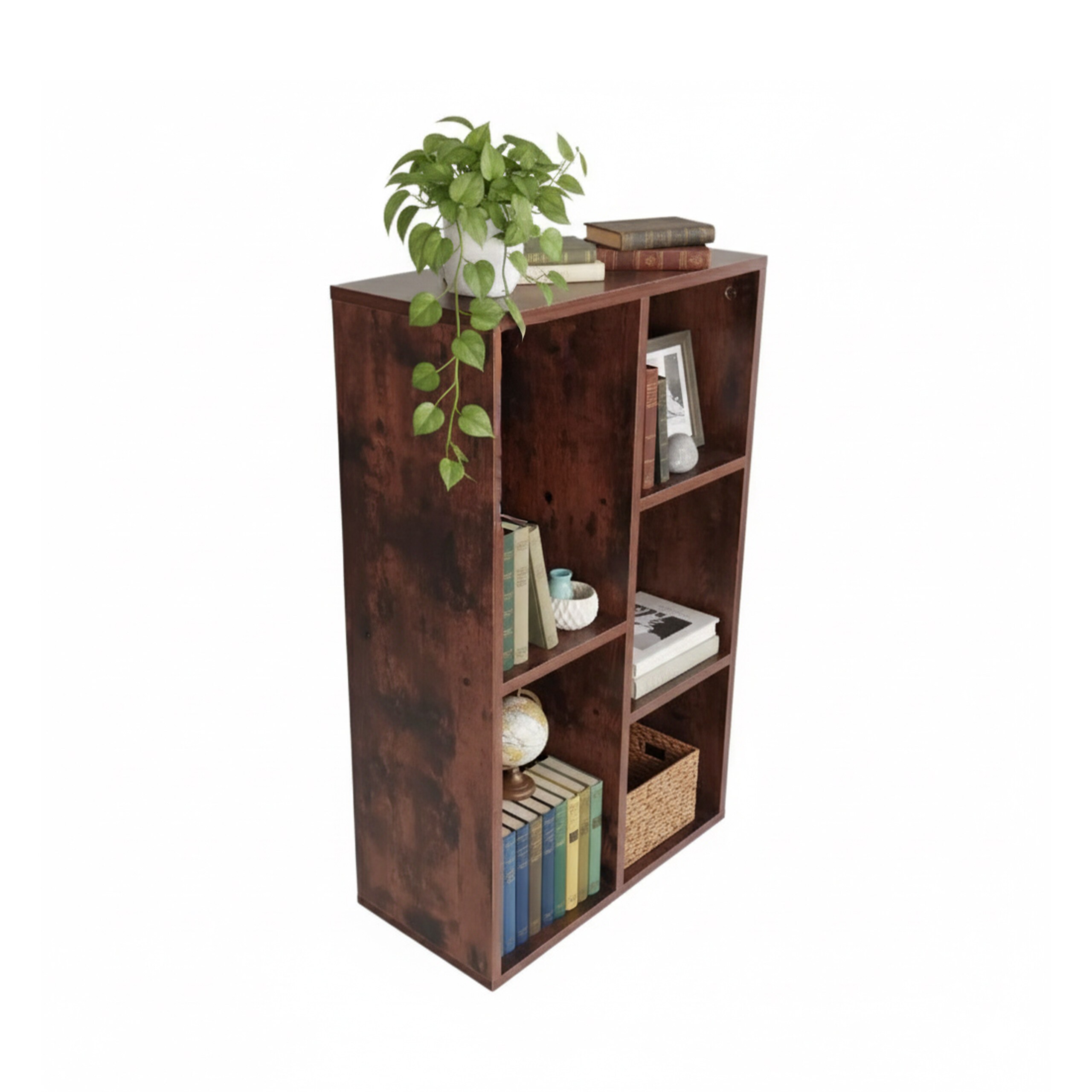Image of Bookshelf In Brown - (w)50 X (h)80 X (d)24 Cm