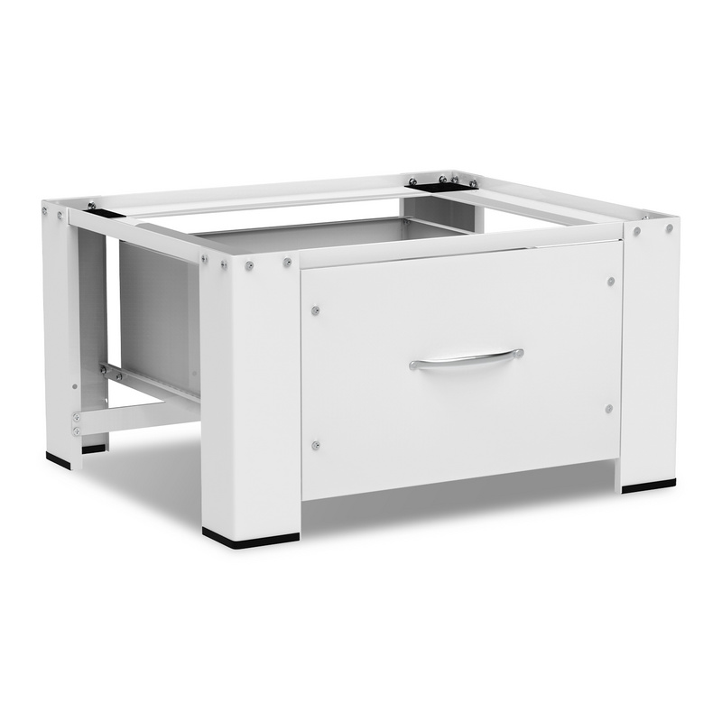 TEMU Washing Machine Base With Drawer White Load Capacity 150kg Washing Machine Platform For Washing Machine/dryer Washing Machine Pedestal Steel