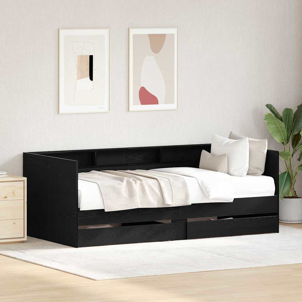 Vidaxl Daybed Look 100 X 200 Cm Wood Material, Compact Rectangular Daybed Frame For Modern Bedrooms, Space-, Stylish Sleeping Solution
