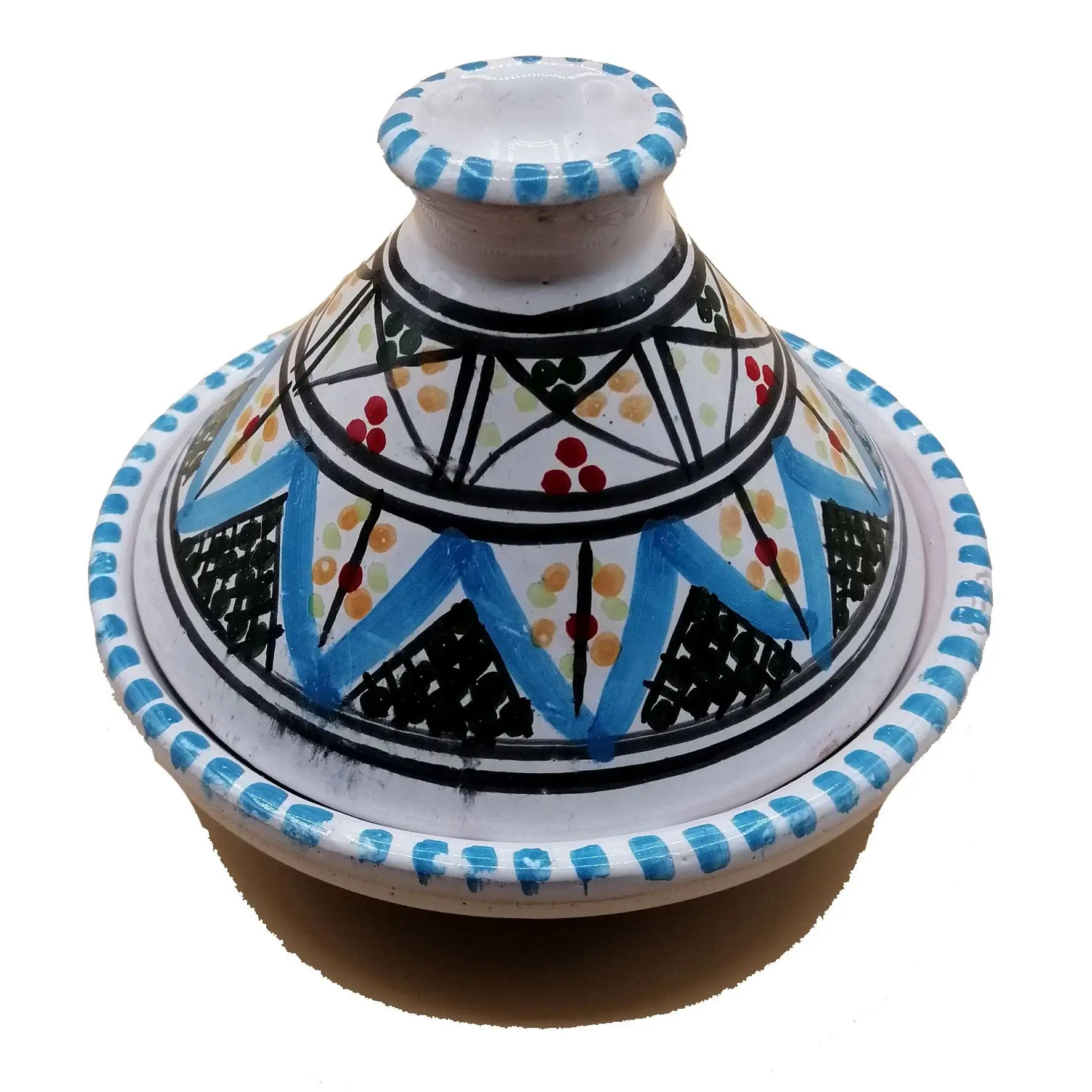 TEMU Mini Support à Épices Ethnique en Céramique Tunisienne en Terracotta - Élégance Artisanale pour Diam. 13 Cm 1211201234
