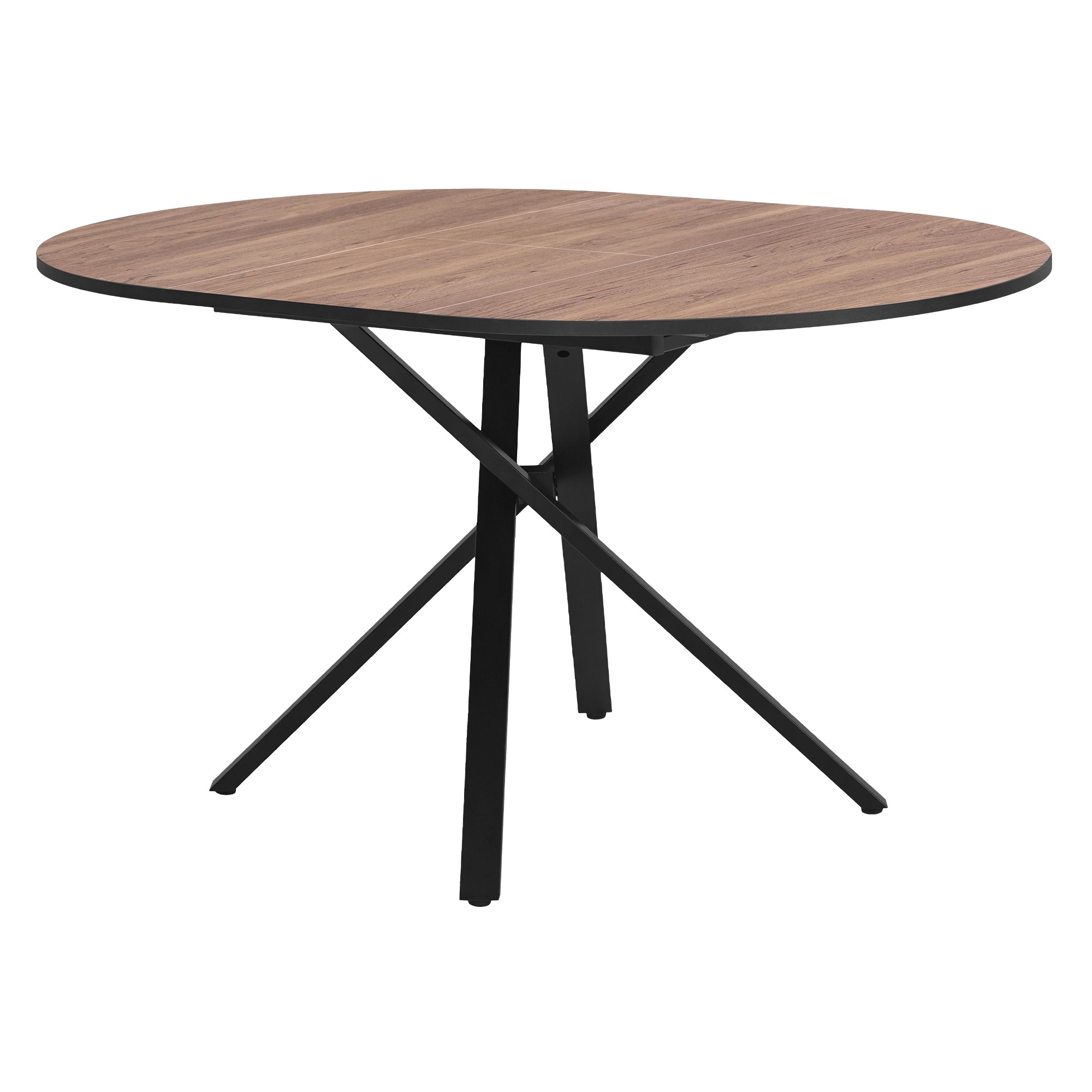 Image of Ml-design Round Extendable Dining Table, Dining Table For 4-6 People, Kitchen Table, Living Room Table With X-shaped , Modern Table For Kitchen & Dining Room, Extendable Table 100-140x76x100 Cm