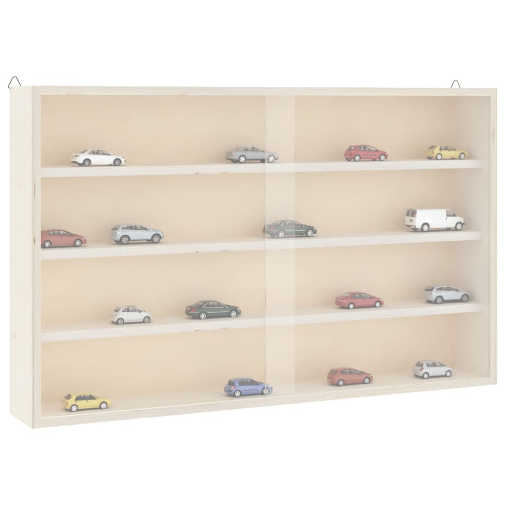 Vidaxl Wooden Display Case, Wooden Wall Display Cabinet