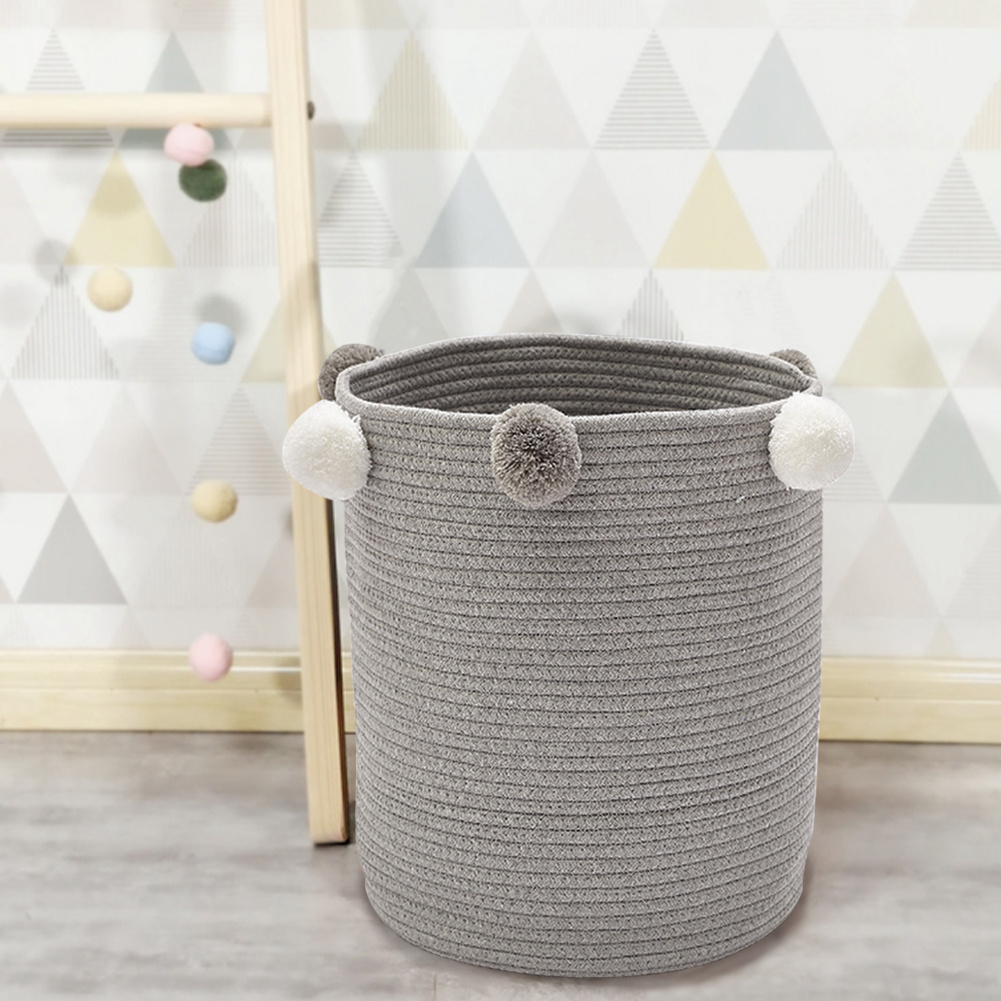 Gray Household Blanket and Sock Storage Basket