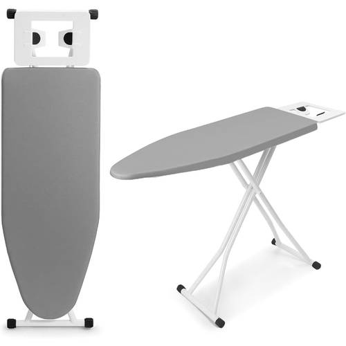 ironing boards 110x38x64cm 7 adjustable non slip rubber feet cotton cover with iron rest board universal extra wide lightweight iron board rack gray
