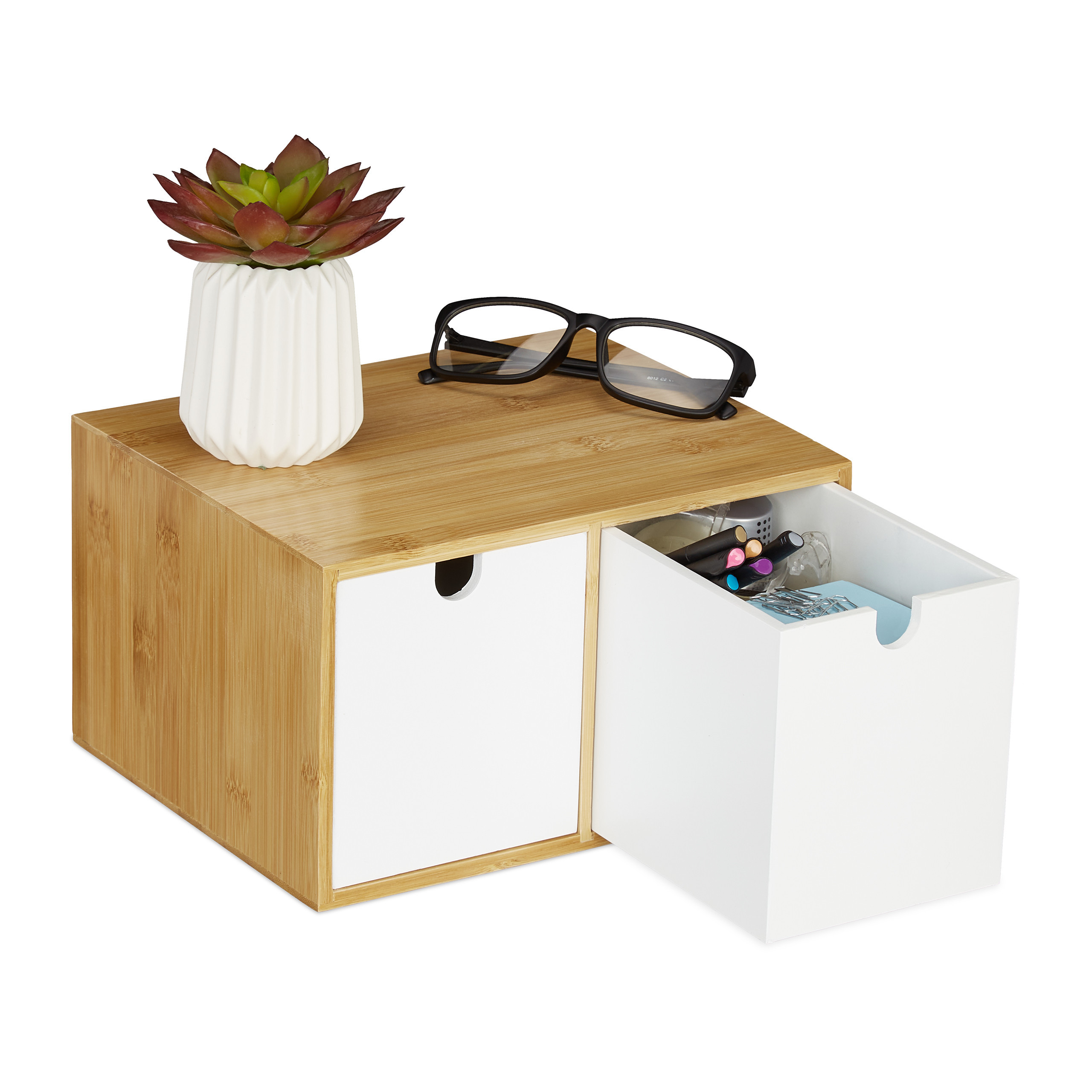 Desk Organizer In White