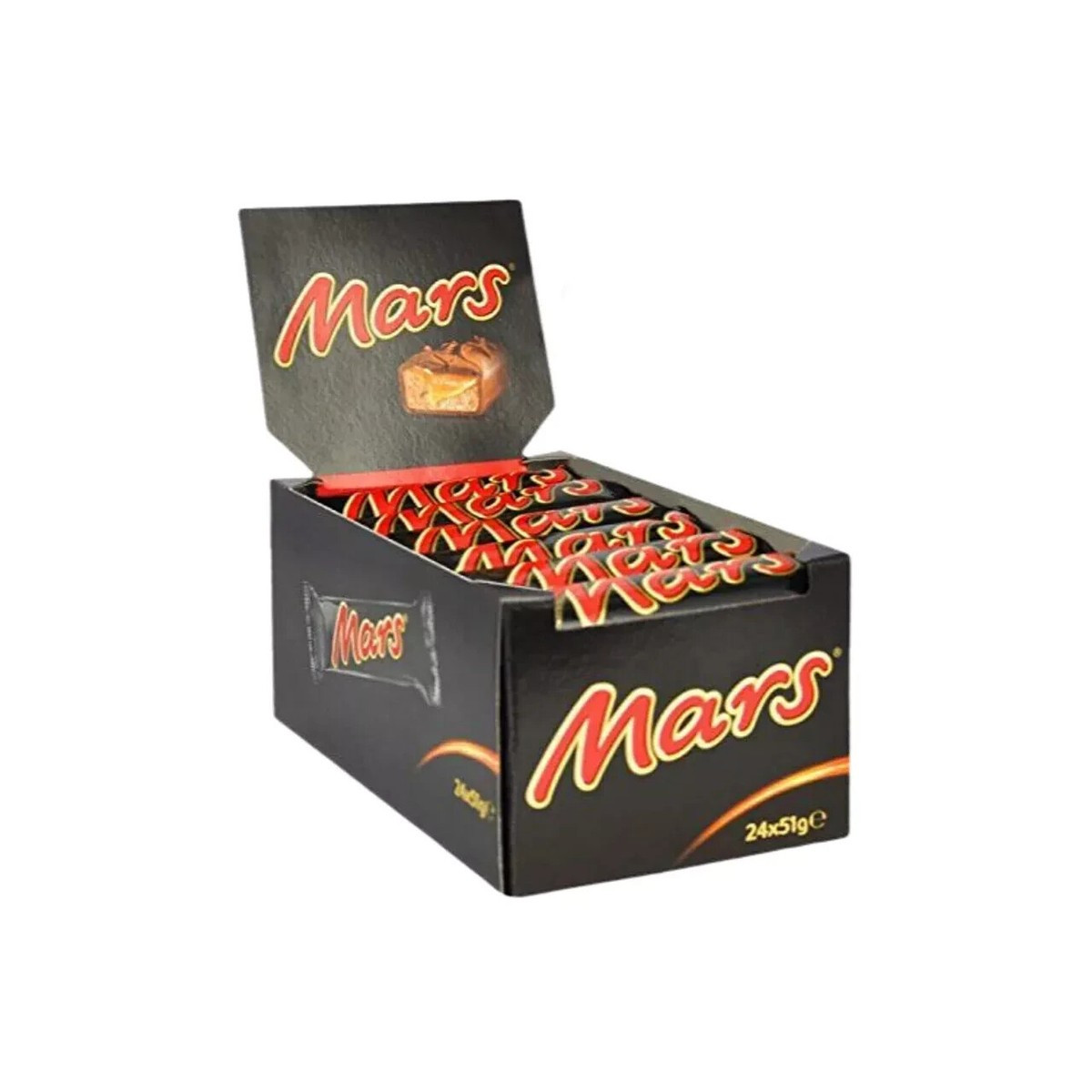 TEMU Mars Milk Chocolate Bars 24 X 51g Multipack Box | Rich Caramel And Fluffy Nougat Filling | Individually Wrapped Classic Retro Confectionery For