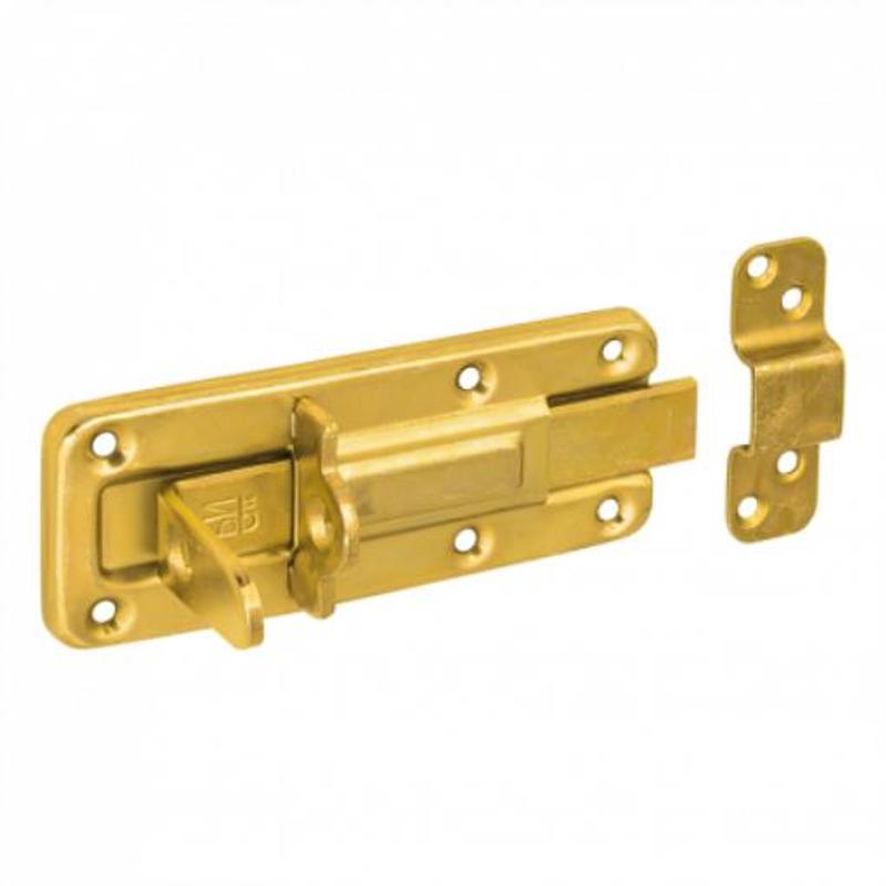 Image of Door With Loop And Flat Handle, 120x46x6.0mm, Yellow -plated
