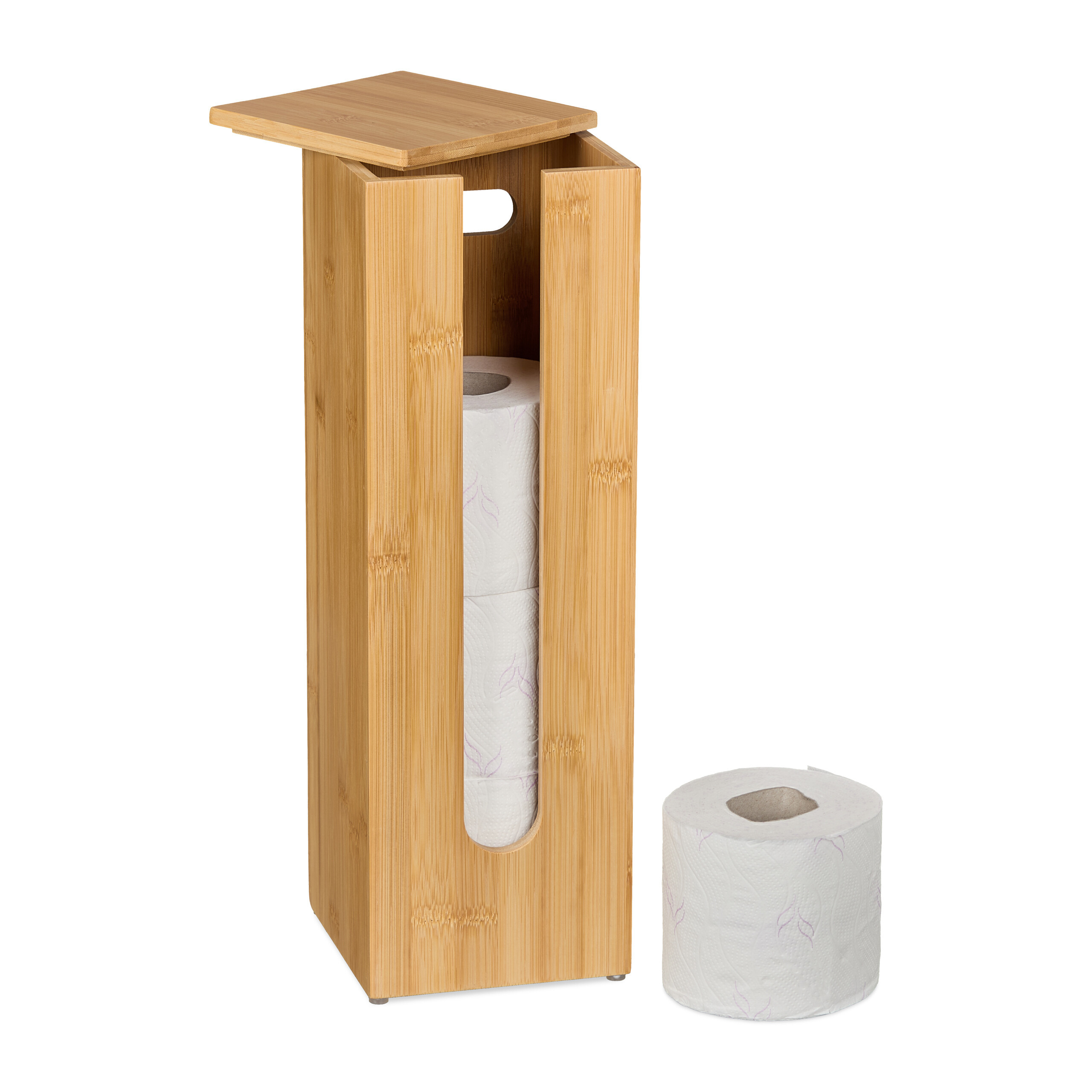 E-shop Toilettenpapier Aufbewahrung in Natur - (B)13.5 x (H)42 x (T)13.5 cm