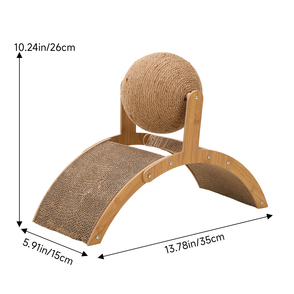 Interactive Cat Scratching Board with Arch Bridge Design