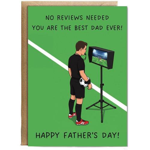 hippowarehouse no reviews needed dad fathers day football card a6 with envelope for