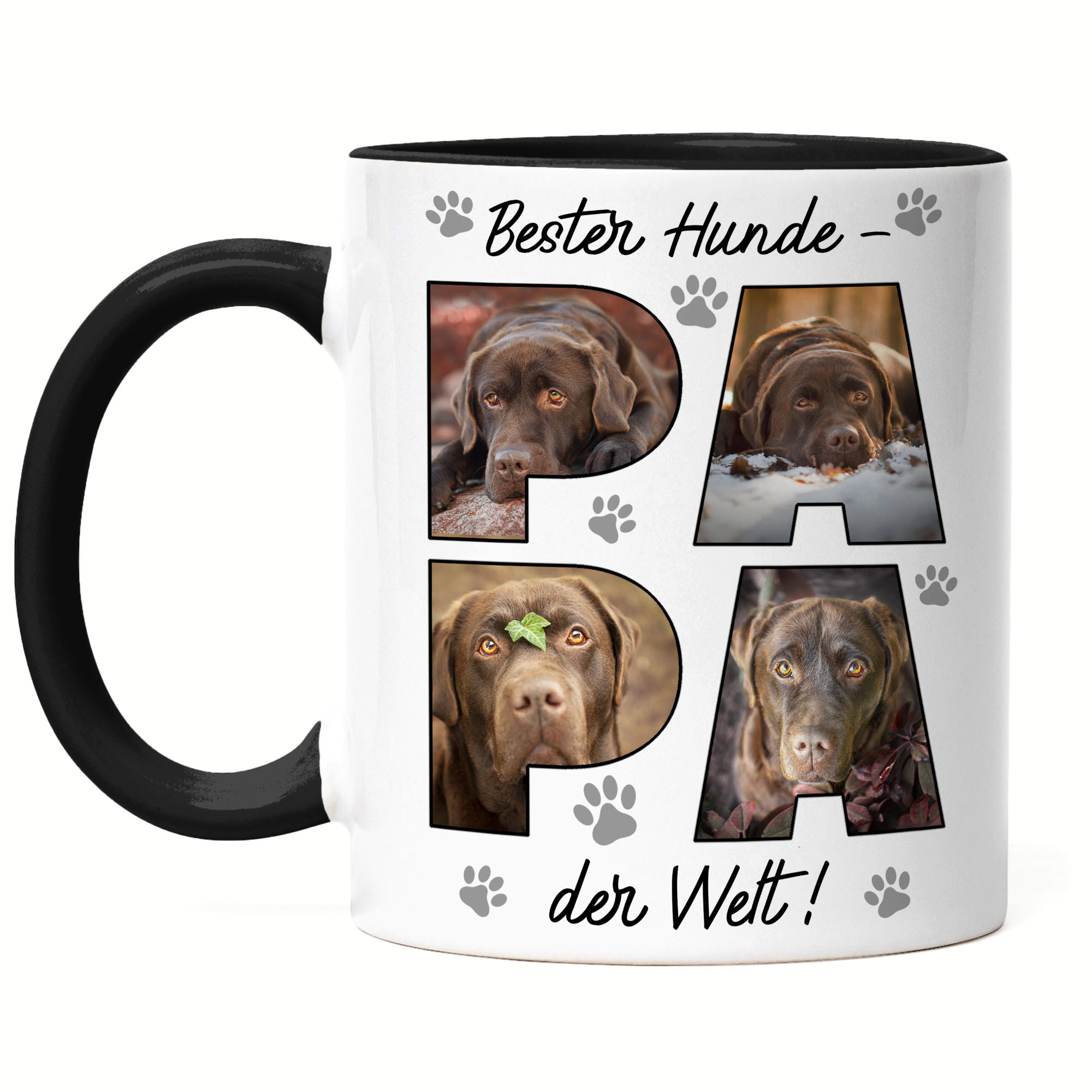 Dog Dad Mug With Photo And Name Personalized - Dog Mug Photo Mug For Dog Owners Dog Lovers - Dad Gift For Father's Day & Birthday Pet Owner - Coffee Mug