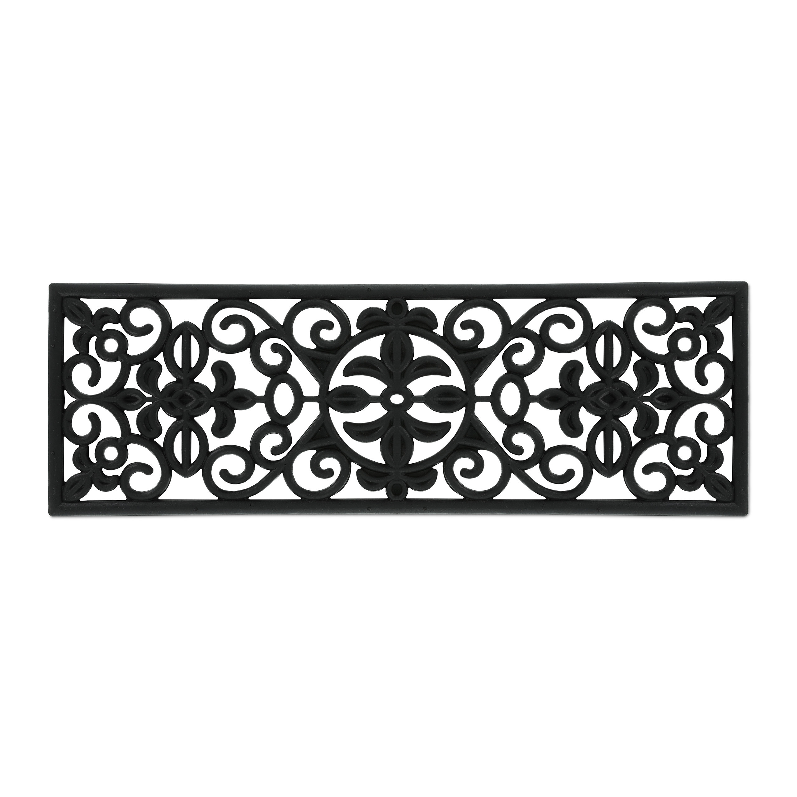 E-shop Gummi Stufenmatte in Schwarz - 75 x 25 cm