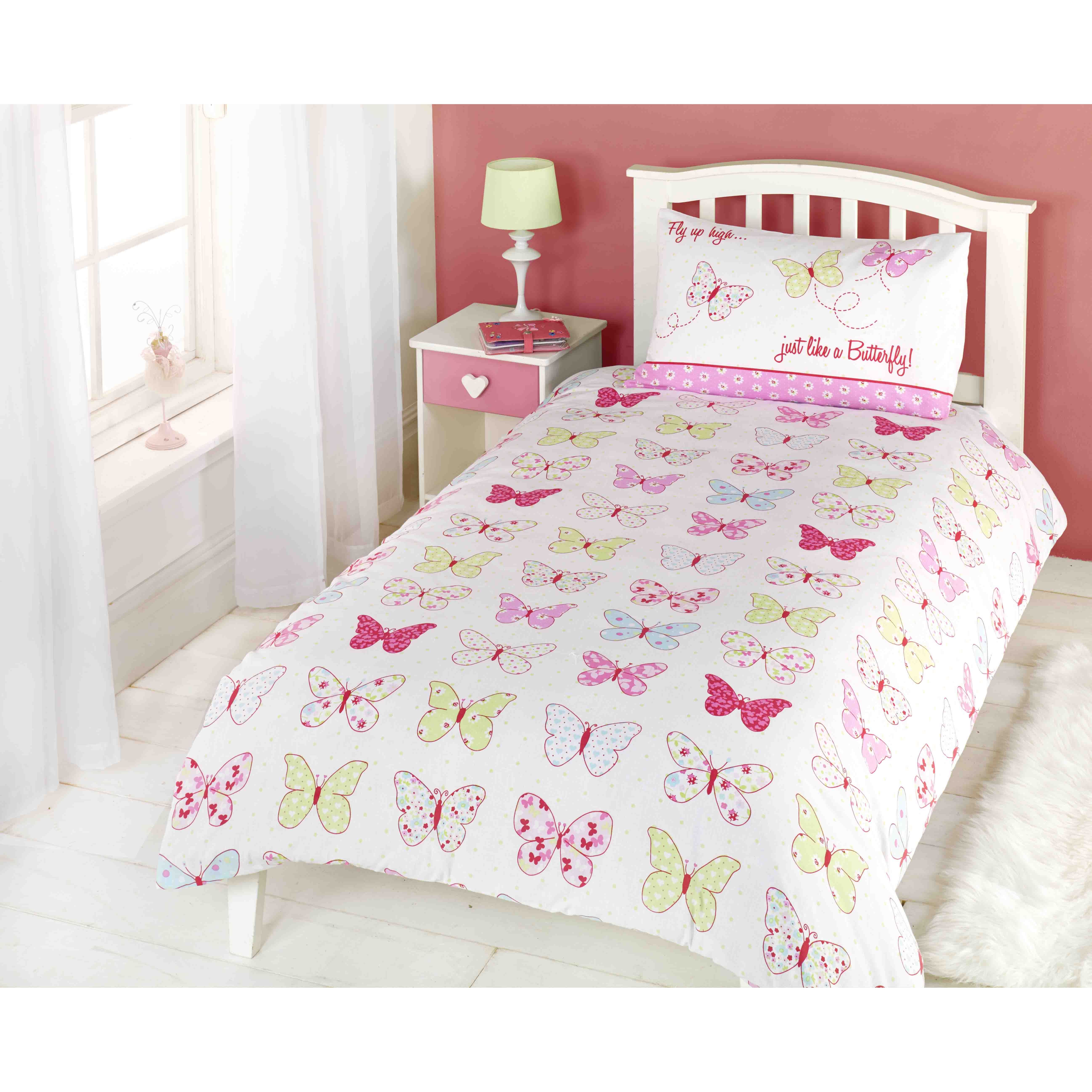 TEMU High Duvet Cover Set – Pretty Pastel Spring Bedding For Kids | Soft & Breathable Fabric | Includes Matching Pillowcase | Single & Toddler Size |