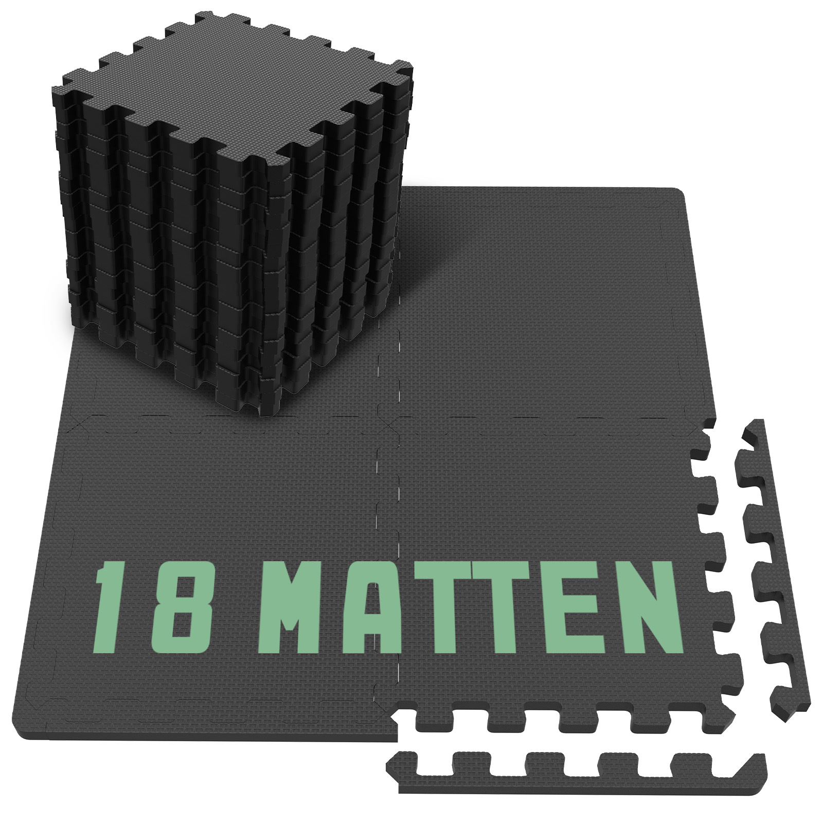 TEMU Soontrans 18-piece Puzzle Floor Mat Set, Eva Fitness Mats, Non-slip Exercise Mats, Interlocking Foam Floor Tiles, Gymnastics Mats, Mats For