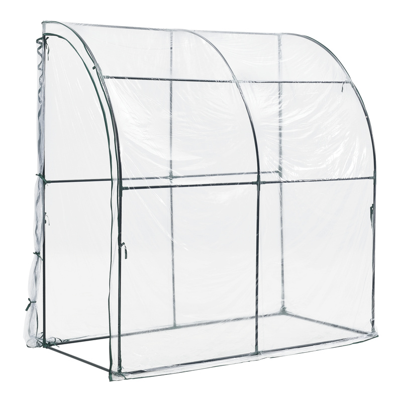 E-shop Wand-Gewächshaus Juta 100x200x215cm Foliengewächshaus Treibhaus PVC Folie Transparent