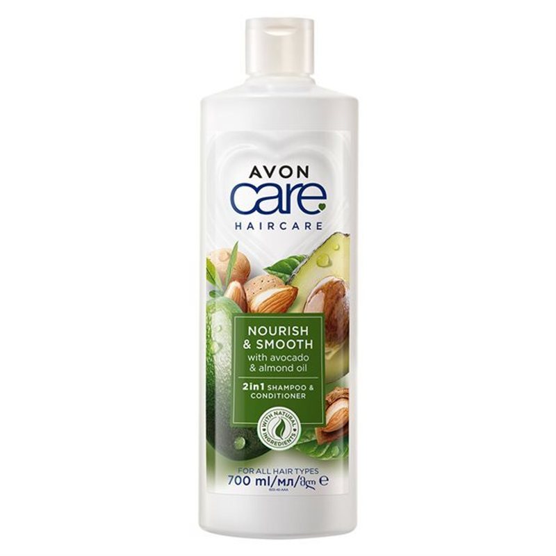 Avon Shampoo And Conditioner 2-in-1 Avocado Almond Oil 700ml
