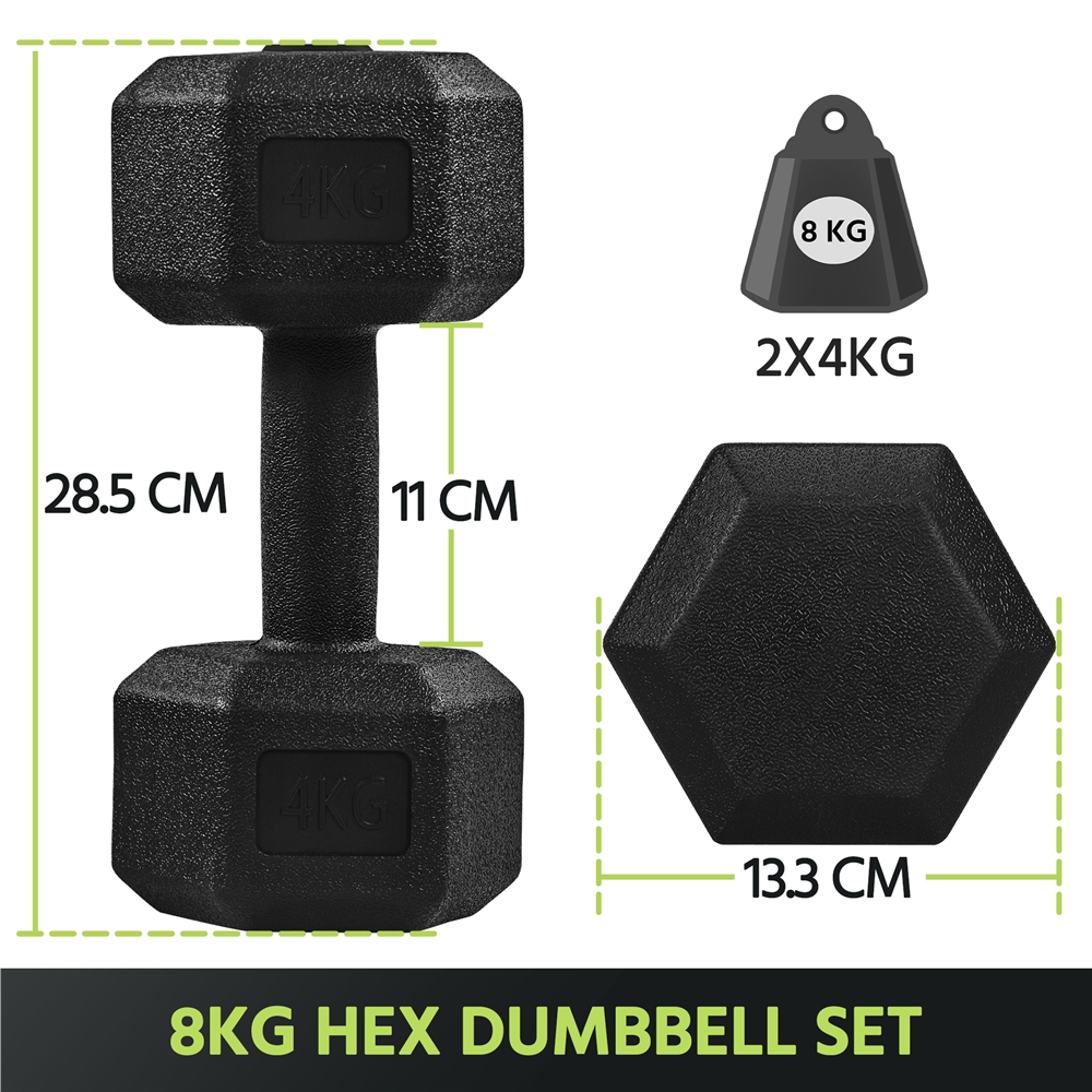Costoffs Hexagon Dumbbell Set, Space-Saving Design for Home Gym