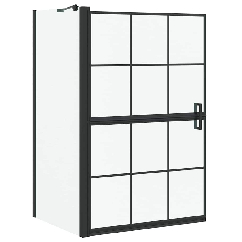 Mayfair Bath Shower Screen Black and Transparent