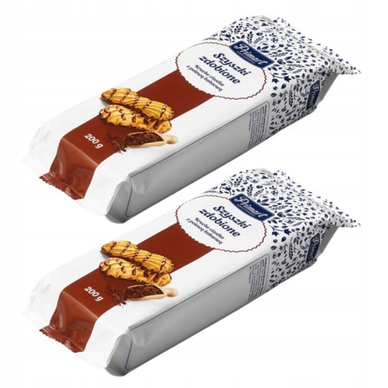 Image of Decorated Hazelnuts Crunchy Biscuits With Cocoa Glaze Primart 200g X 2pcs