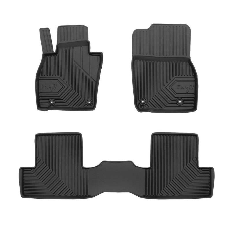 Rubber Floor Mats No.77 For 2022-2025, Tpe Rubber, Black, 3-piece Set