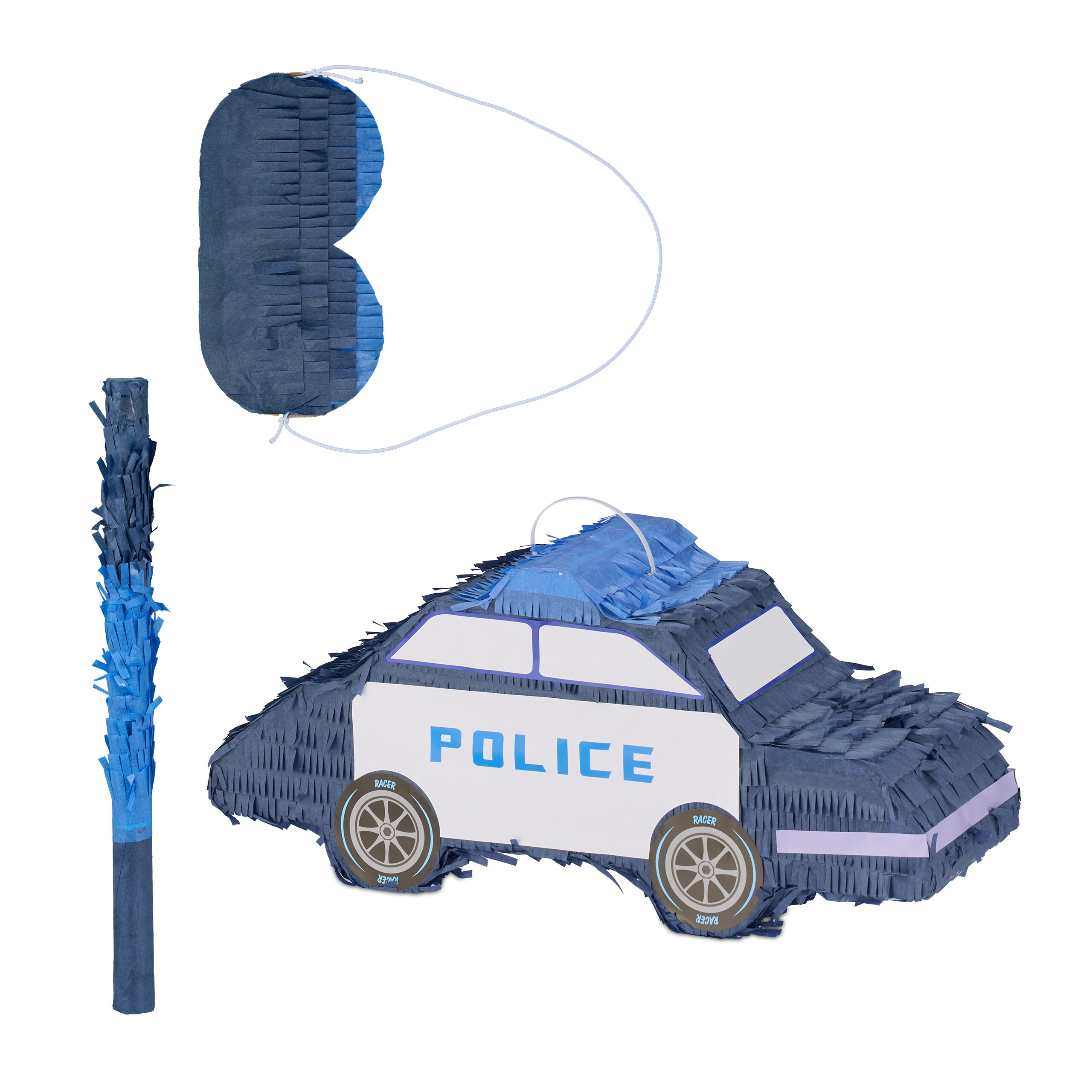 E-shop 3-tlg. Pinata Set "Polizei" in Blau
