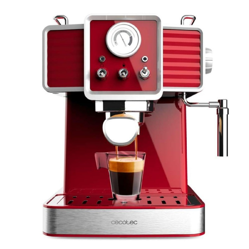 TEMU Cecotec Cafetera Espresso 20 Tradizionale Light Red. 1350 W, Tecnología ForceAroma de 20bars