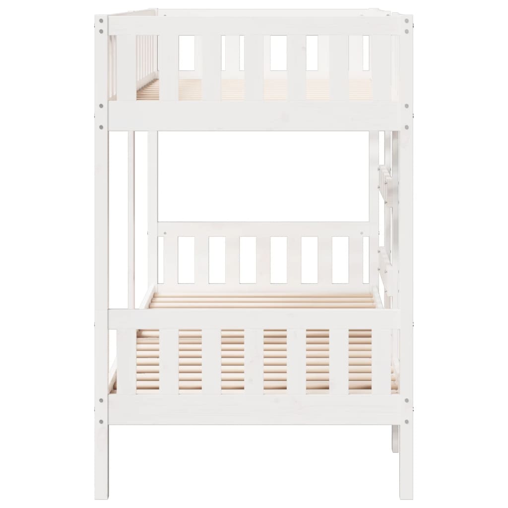 Furniture set, Bunk Bed White 90x200 cm Solid Wood Pine