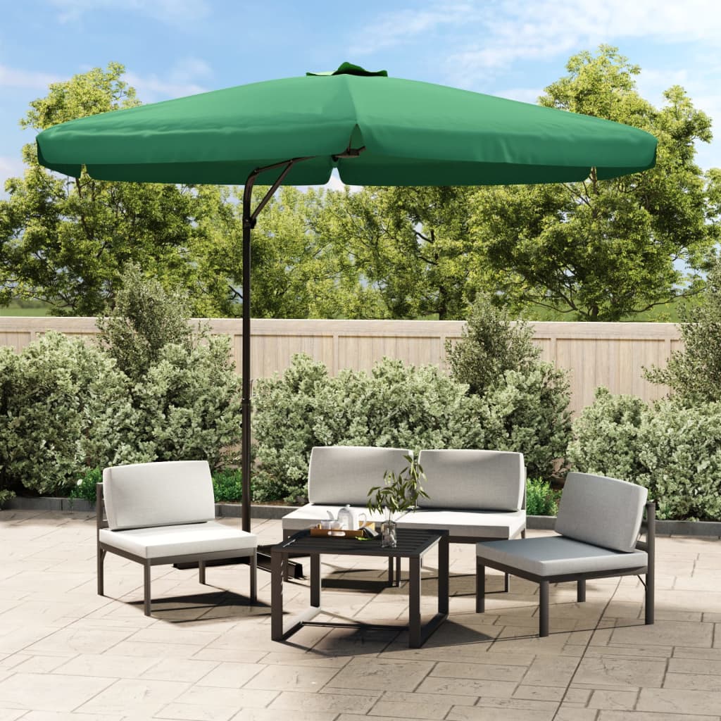 Image of Vidaxl Parasol With Steel Pole, Crank Mechanism, Cantilever Umbrella, Garden Umbrella, Market Umbrella, Balcony Umbrella, Patio Umbrella, 300cm