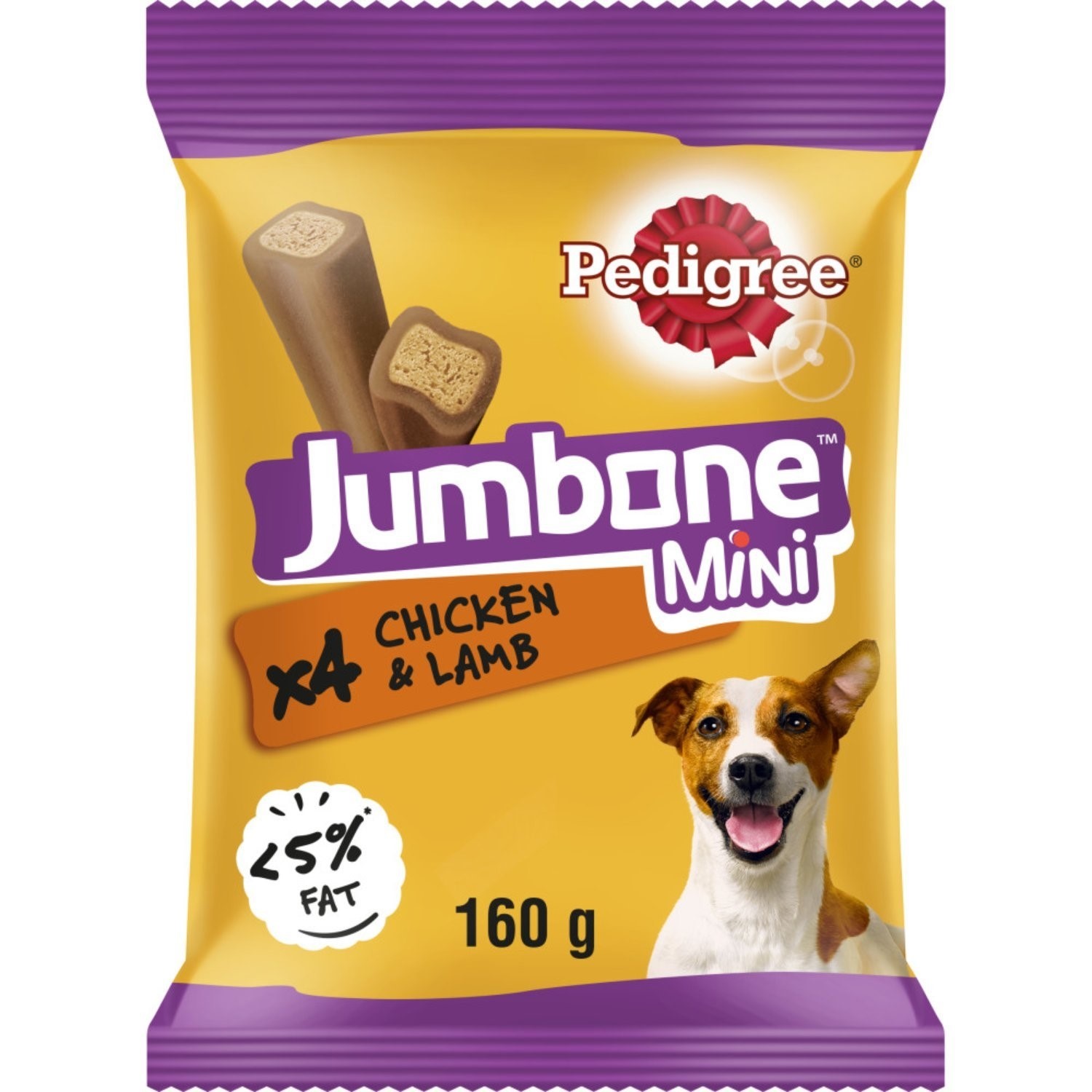 TEMU 32 Pedigree Mini Small Dog Treats Chicken & Lamb Dog Chews (8x160g)