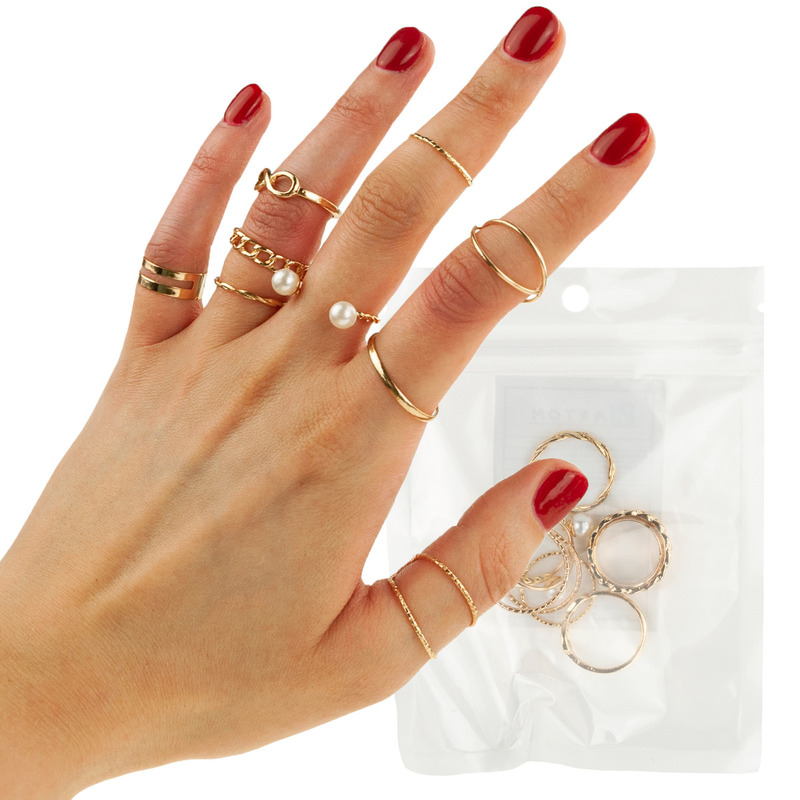 Ring Set Of Boho Retro