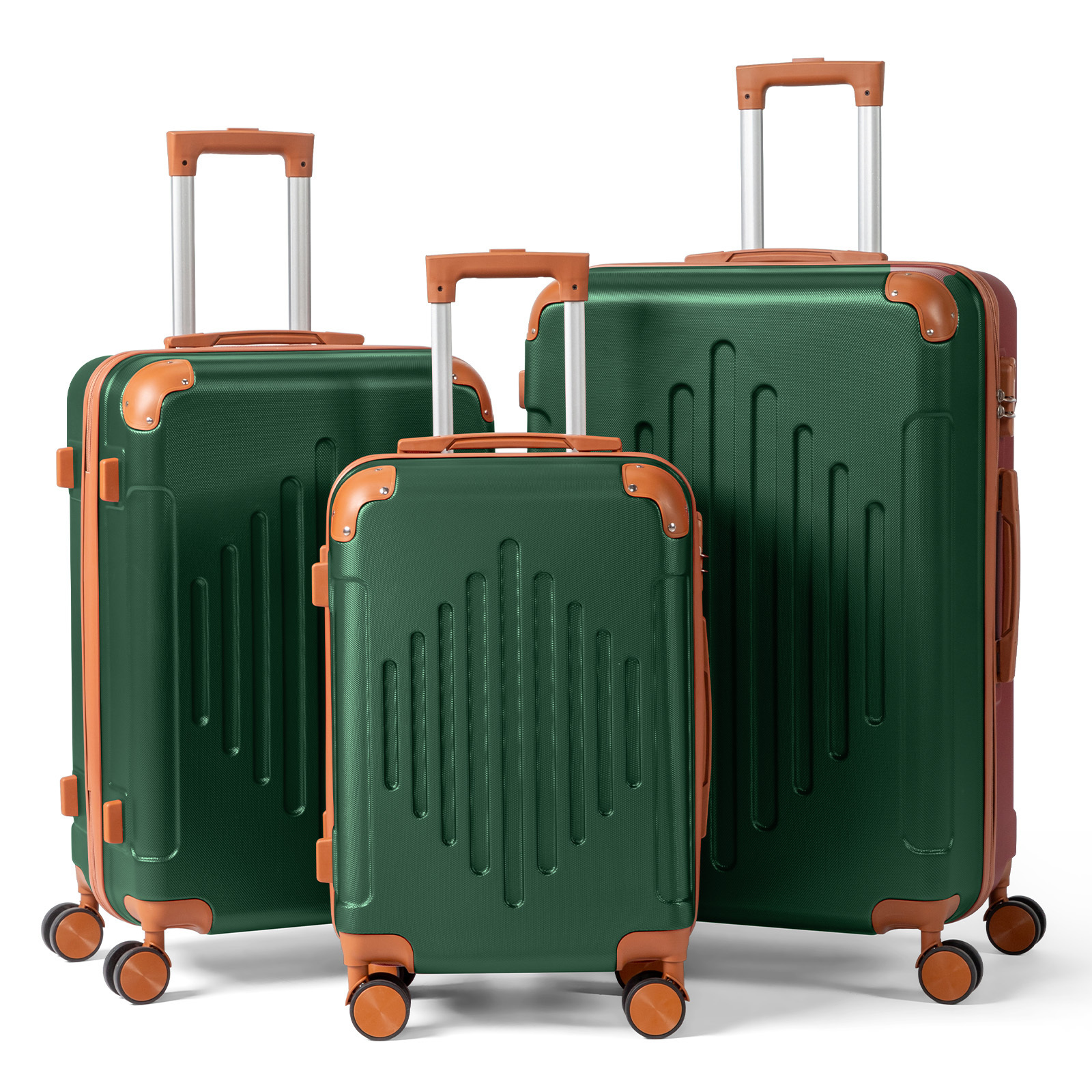 Image of Expandable Hardside 3pcs Luggage Set – Lightweight Spinner Suitcases With 360° Wheels, 20/24/28 Inch Travel Luggage
