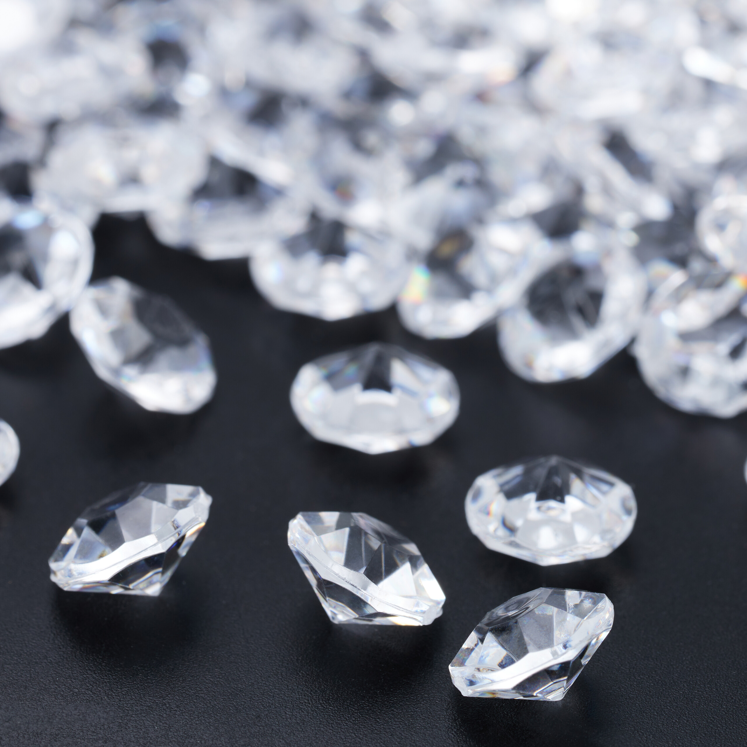 1700 X Decorative Diamonds In Transparent